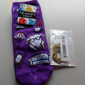 Friends TV Show Door Frame Keychain Bag Charm Monica's Yellow Door Frame & Socks